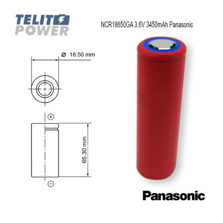 Panasonic Li-Ion 3.6V 3450mAh NCR18650GA ( 2142 ) - Img 1