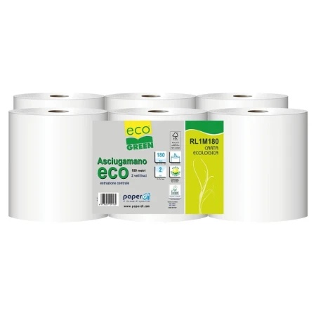 Paperblu papirni ubrus reciklirani papir 180m 2sl (6 rolni) ( RL1M180 )