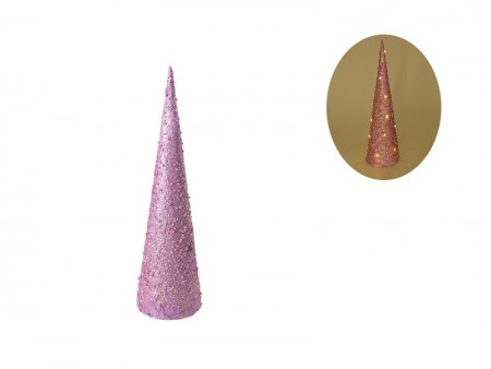 Pearl cone, jelka, biseri, roze, 50cm ( 761021 ) - Img 1