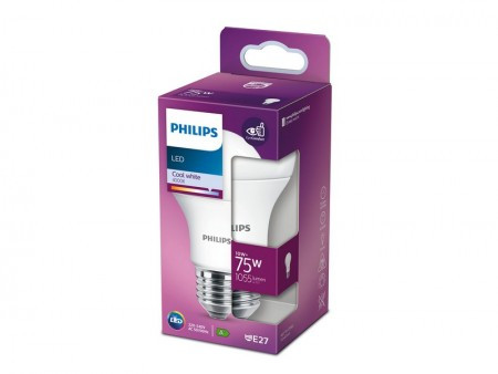 Philips LED 10W (75W) A60 E27 CW 4000K FR ND 1PF/10 ( PS756 )