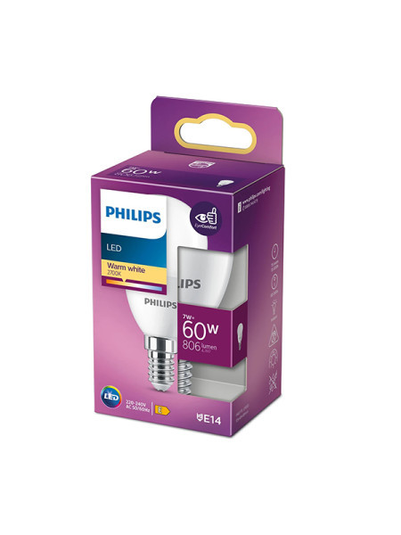 Philips LED sijalica 7W ( 60W) P48 E14 WW FR ND 1SRT4