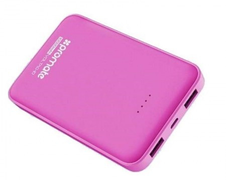 Promate VolTag-10 Power Bank 10000mA dual USB port pink - Img 1