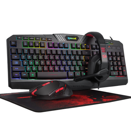 Redragon 4 in 1 combo S101-BA-2 keyboard, mouse, headset &amp; mouse pad ( 038377 ) - Img 1