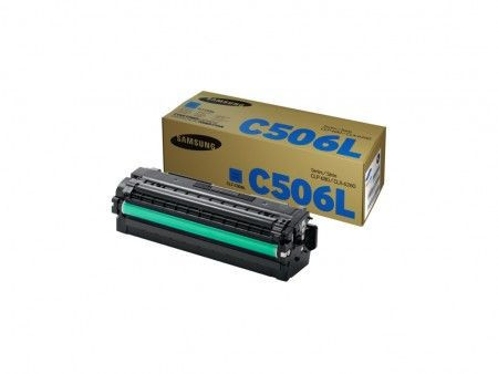 Samsung CLT-C506L High Yield Cyan Toner Cartridge ( SU038A ) - Img 1