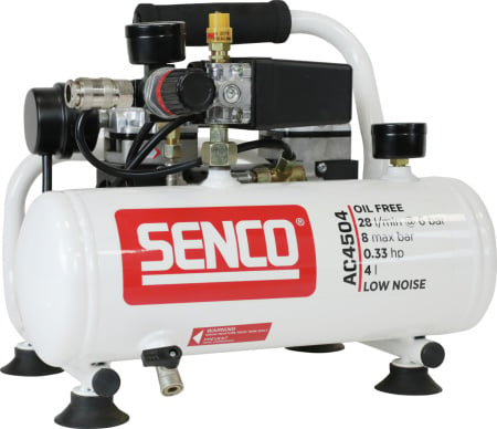 Senco AC4504 bezuljni, bešumni kompresor za vazduh, 4l, 8 bar, 0.24kW ( SENCO AFN0024 )