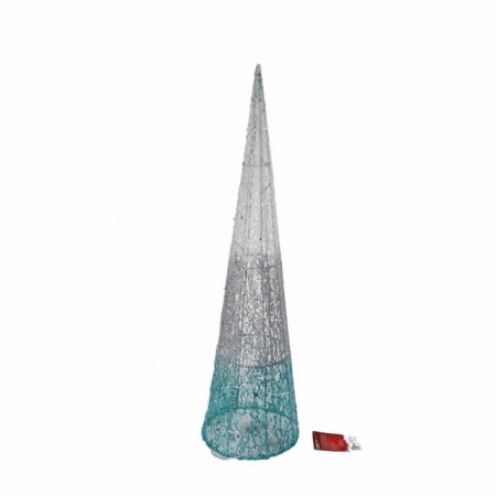 Shiny cone, jelka, svetlucava, tirkizna, LED, 80cm ( 760014 )