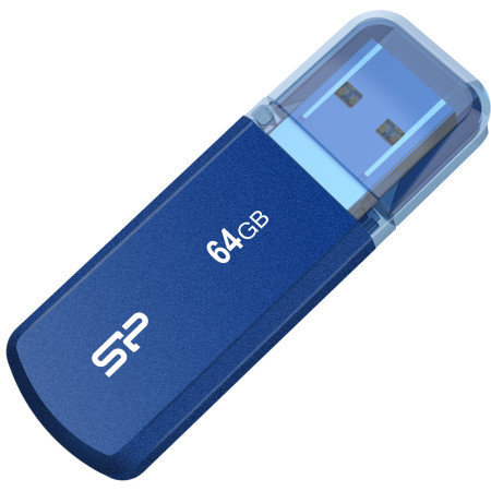 Silicon Power 64GB USB Flash Drive, USB3.2, Helios 202 Blue ( SP064GBUF3202V1B )