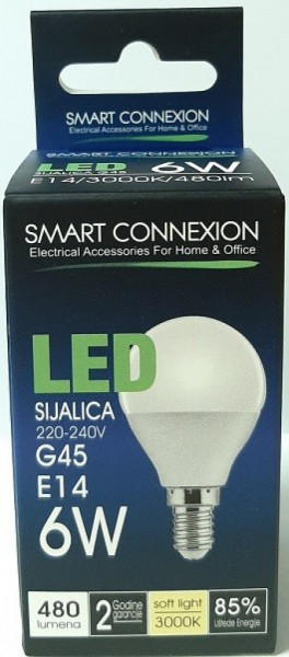 Smart connexion E14/6W/G45-OKRUGLA/3000K/480LM/25.000H/230V ( E146G45FW/Z )