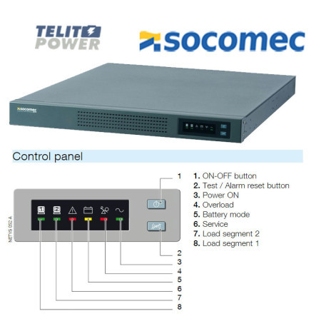 Socomec UPS NeTYS PR NET1500-PR-1U 1500VA / 1000W ( 2882 ) - Img 1