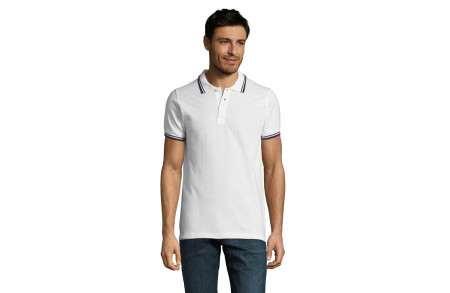 SOL'S Pasadena muška polo majica sa kratkim rukavima Bela/teget XL ( 300.577.00.XL )