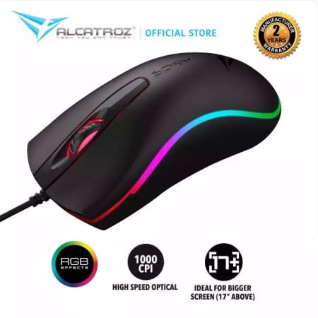 Sonicgear Alcatroz asic 9 RGB FX black optical mouse ( 2357 )