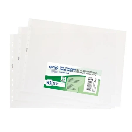 Spree pocket folija za registrator horizontalna 100mic a3 mat 25k ( 481046 )