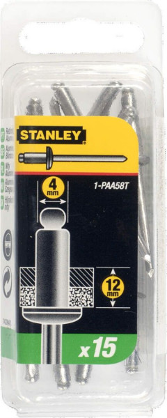 Stanley aluminijumske nitne 4x12,5 mm - 15kom ( 1-PAA58T )