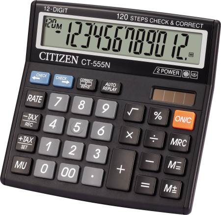 Stoni kalkulator CT-555N, 12 cifara Citizen ( 05DGC555 ) - Img 1