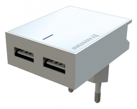 Swissten adapter strujni 2xUSB 3A beli - Img 1