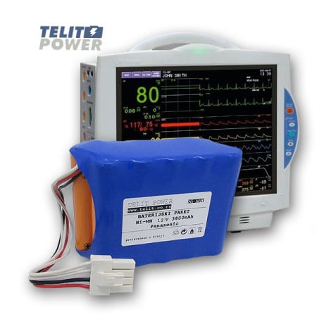 TelitPower baterija NiMH 12V 3800mAh za Nihon Kohden BSM2300, BSM2301A, 10HR-4/3FAUC-NK ( P-0184 )