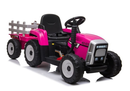 Traktor Model 261 na akumulator sa prikolicom roze - Img 1
