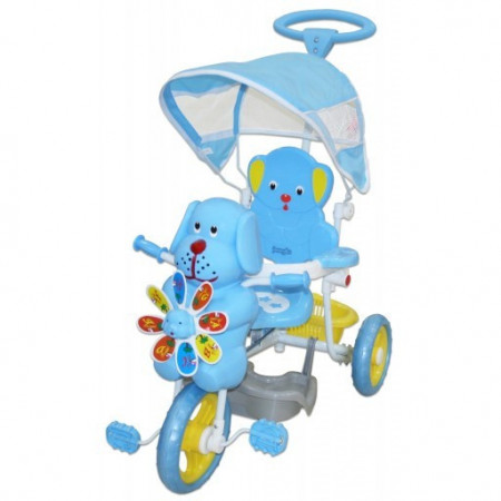 Tricikl za decu Kuca sa melodijama - Plavi - Img 1
