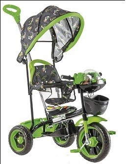 Tricikl za decu Robotić Crno-Zeleni - zvučni i svetlosni efekti ( 004 ) - Img 1