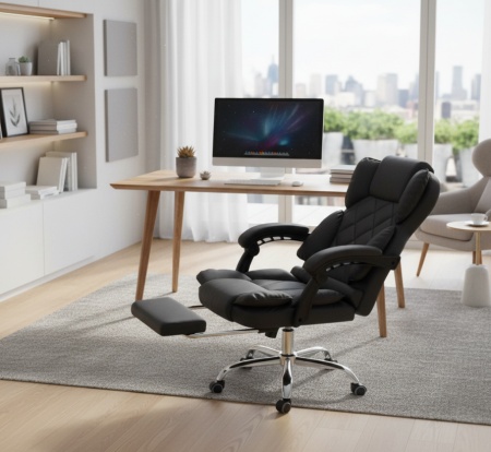 Trick kancelarijska stolica sa dodatkom za noge Y818-2 crna