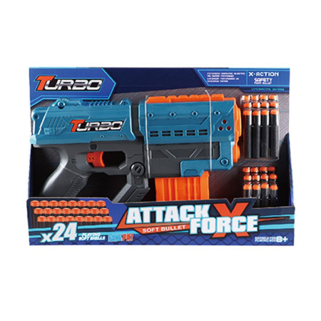 Turbo, igračka, pištolj sa mecima, x24 ( 864077 )