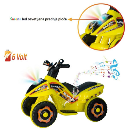 Uj toys motor 2u1 Safari 6V žuti ( 309048 ) - Img 1