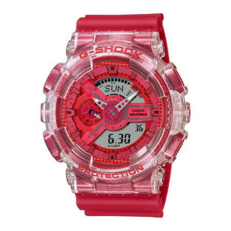 Unisex casio g shock crveni analogno digitalni sportski ručni sat sa crvenim kaišem ( ga-110gl-4aer )