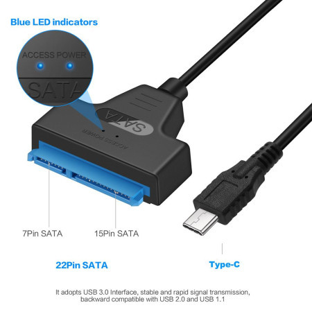 USB C na Sata 22 pin Napojni Kabl NKC-K022 ( 55-067 )