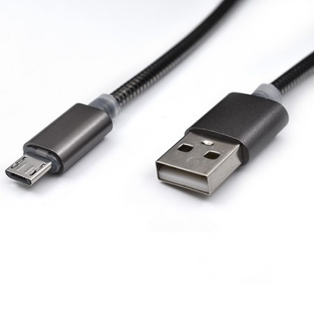 USB metalni kabl mikro 1m MAB-K10 grey ( 101-33 ) - Img 1