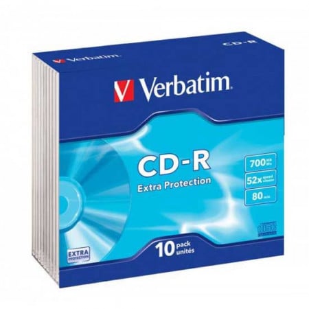 Verbatim 43415 CD-R 700MB Slim Jewel Case 10/200 ( 77DLV10/Z ) - Img 1