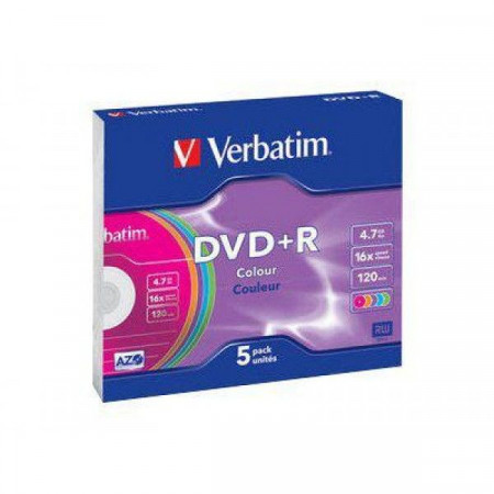 Verbatim 43556 DVD+R 4.7GB 16X COLOR ( 556C+/Z ) - Img 1