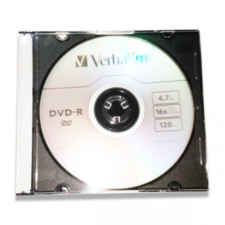 Verbatim 43808 DVD-R 4.7GB 16X slim case bez kartončića ( 5516SX/Z ) - Img 1