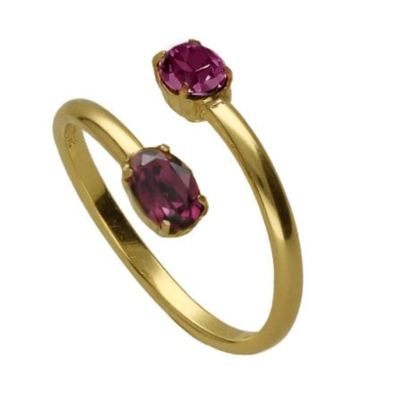 Victoria cruz alyssa amethyst gold prsten sa swarovski kristalima ( a4503-11da )-1