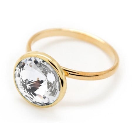 Victoria cruz basic gold prsten sa swarovski kristalom ( a2522-07da )-1