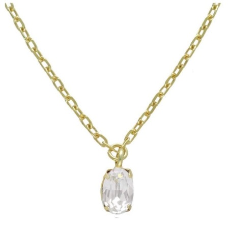 Victoria cruz gemma crystal gold ogrlica sa swarovski kristalima ( a4514-07dg )