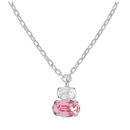 Victoria cruz gemma pink ogrlica sa swarovski kristalima ( a4512-26hg )