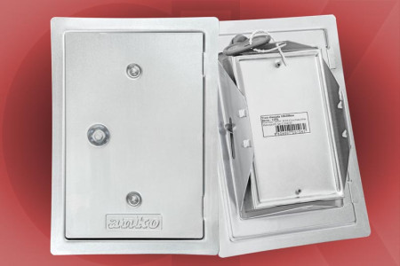 Vrata dimnjaka 120x180mm - ravna bela plastificirana-hv lim ( 9458 )