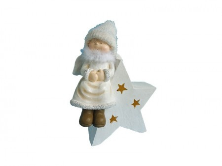 Willy, novogodišnja dekoracija, devojčica i zvezda, 50cm ( 770059 ) - Img 1