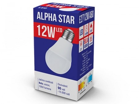 XLed Led Sijalica E27 -12W 220V  Bela 4000K ( E27 12W NB ) -1