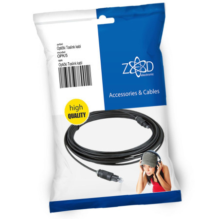 Zed electronic optički toslink kabel 5 metara, extra kvalitet - OPK/5