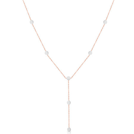 Ženska freelook srebrna roze zlatna ogrlica od hirurškog Čelika ( frj.3.6008.4 ) - Img 1