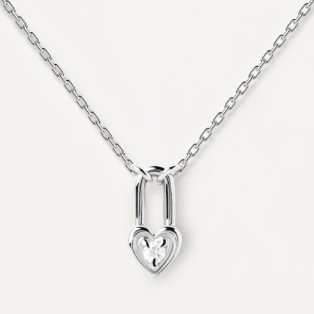 Ženska pd paola heart padlock srebrna ogrlica ( co02-510-u ) - Img 1