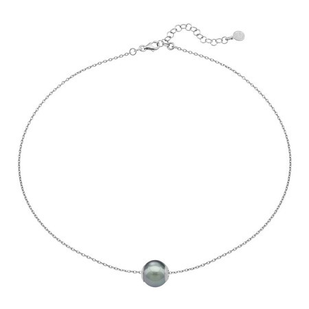 Ženski majorica nuada srebrni lančić sa sivim bisernim priveskom 12 mm ( 15466.03.2 000.010.1 )
