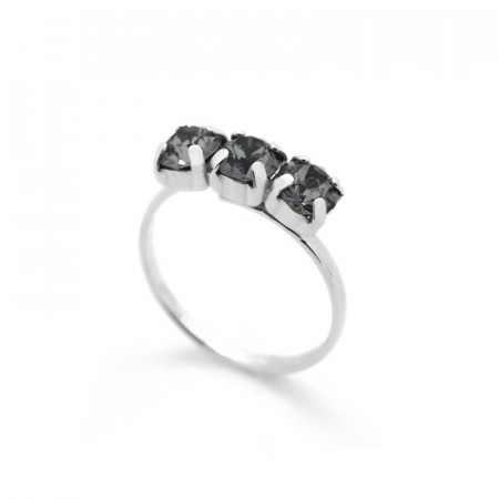 Ženski victoria cruz celine tree minis silver night prsten sa swarovski sivim kristalom ( a3246-71a ) - Img 1