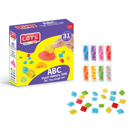 ABC set za igru sa 23 modle u obliku slova, masa za modelovanje 8 boja x 20 grama ( 7-L9105 )