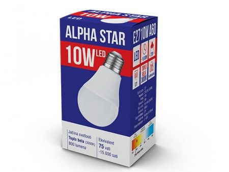 Alpha Star E27 10W 3000K toplo bela sijalica - Img 1