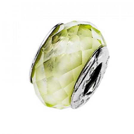 Amore baci crystals zeleni srebrni privezak sa swarovski kristalom za narukvicu ( 2a003 ) - Img 1