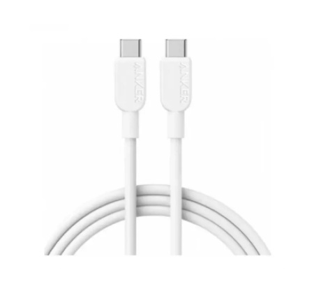 Anker usb-c to usb-c cable 6ft (240w) braided white