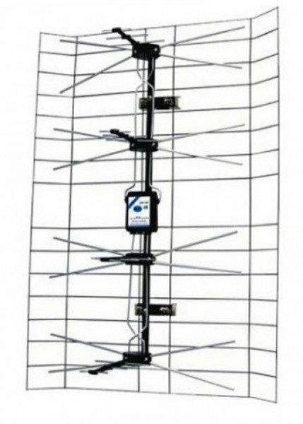 Antena ANT-408 Spoljna mrezasta sa pojacalom, 15-32db, UHF/VHF/DVB-T2 - Img 1