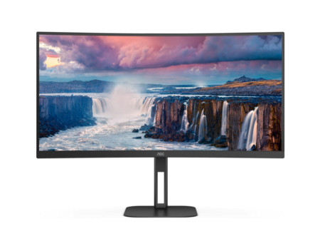 AOC 34"/VA,zakrivljen,21:9/3440x1440/100Hz/1ms MPRT/HDMI,DP,USB/visina/zvučnici monitor ( CU34V5C/BK )